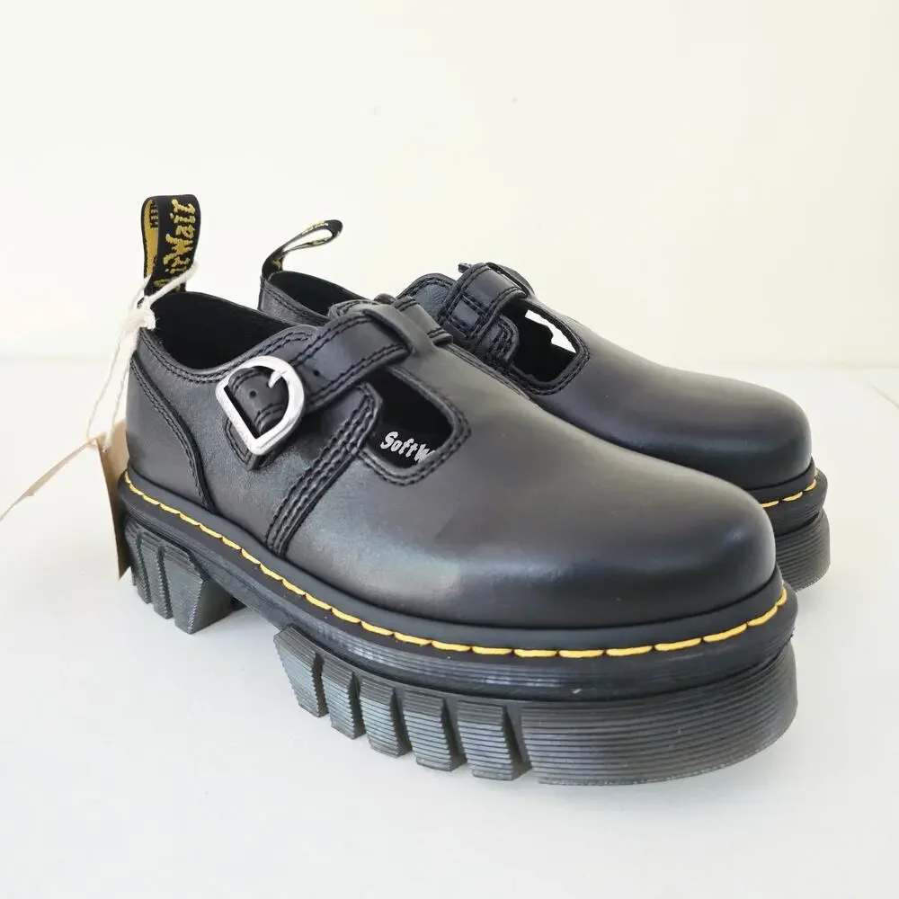 Dr. Martens Audrick Nappa Lux Mary Janes Women’s 7 Black NWT